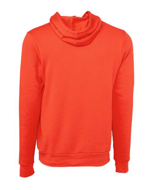 Bella + Canvas 3719 Unisex Sponge Fleece Pullover Hooded Sweatshirt #color_POPPY