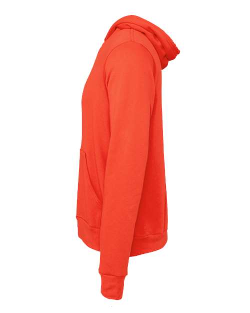 Bella + Canvas 3719 Unisex Sponge Fleece Pullover Hooded Sweatshirt #color_POPPY
