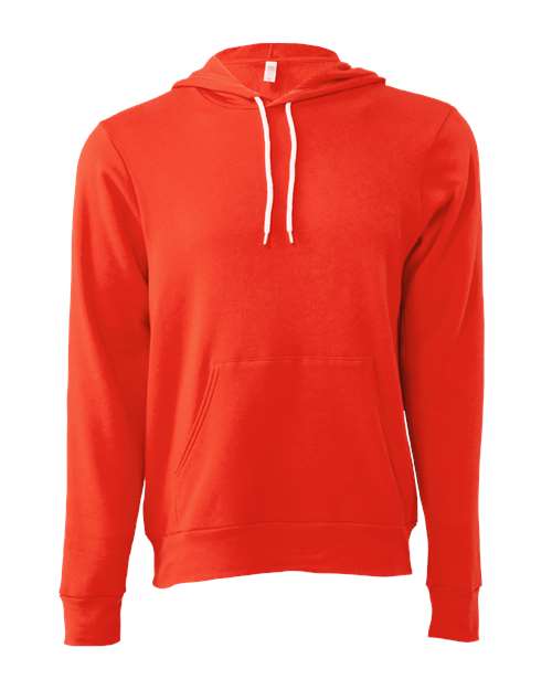 Bella + Canvas 3719 Unisex Sponge Fleece Pullover Hooded Sweatshirt #color_POPPY