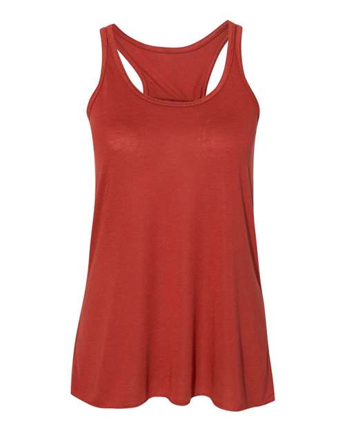 Bella + Canvas B8800 Ladies' Flowy Racerback Tank #color_BRICK