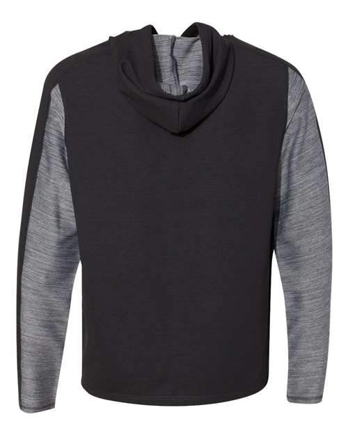 J America JA8435 Adult Omega Stretch Hooded Sweatshirt #color_BLACK