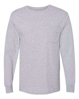 Hanes W120 Adult Workwear Long-Sleeve Pocket T-Shirt #color_LIGHT STEEL