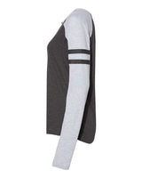 LAT 3534 Ladies' Gameday Mash-Up Long Sleeve Fine Jersey T-Shirt #color_V SM/ V HT/ V SM