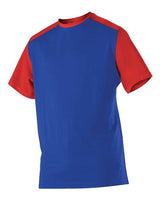 Alleson Athletic 532CJ Crewneck Baseball Jersey #color_Royal/ Red
