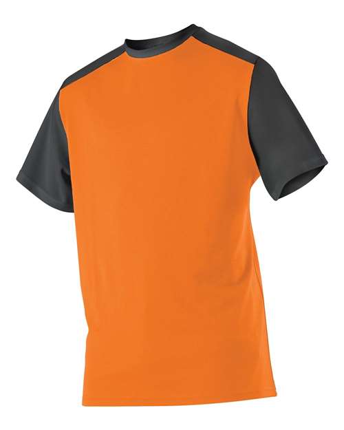 Alleson Athletic 532CJ Crewneck Baseball Jersey #color_Orange/ Black