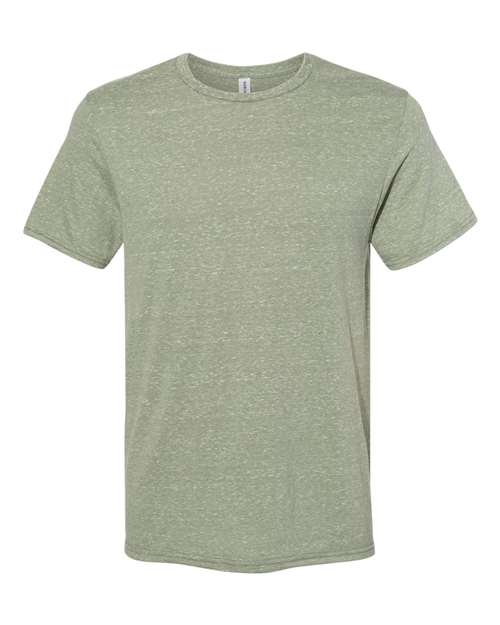 Jerzees 88MR Adult Snow Heather T-Shirt #color_MLTRY GRN SNW HT