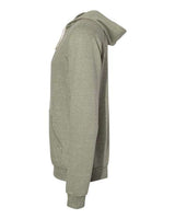 Jerzees 90MR Adult Snow Heather Raglan Hooded Sweatshirt #color_MLTRY GRN SNW HT