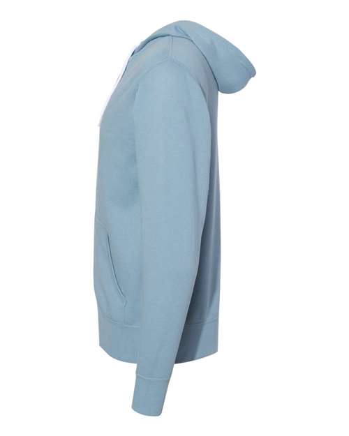 Independent Trading Co. AFX90UNZ Lightweight Full-Zip Hooded Sweatshirt #color_Misty Blue
