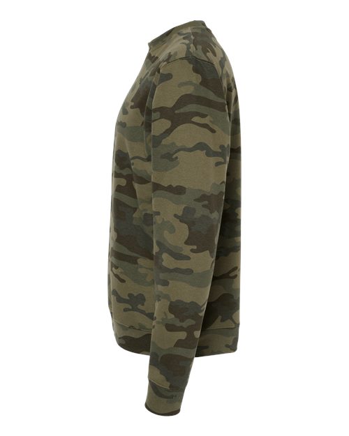 Independent Trading Co. SS3000 Midweight Crewneck Sweatshirt #color_Forest Camo
