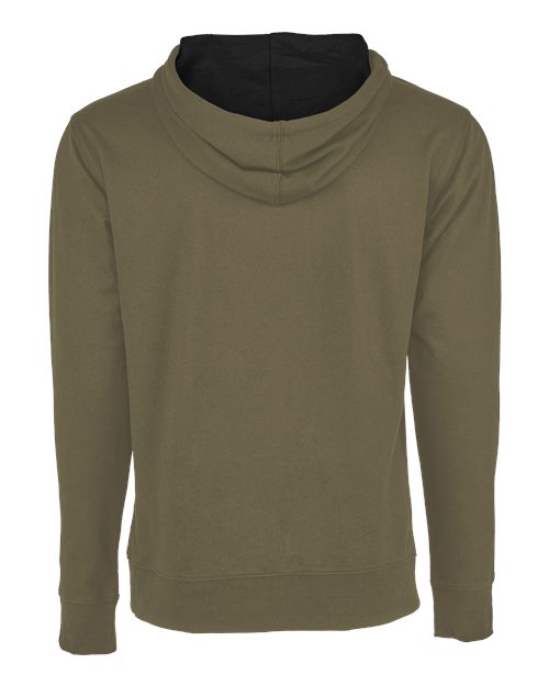 Next Level 9301 Unisex French Terry Pullover Hoodie #color_MILTRY GRN/ BLK