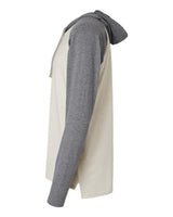 LAT 6917 Men's Hooded Raglan Long Sleeve Fine Jersey T-Shirt #color_NT HT/ GR HT/ TT