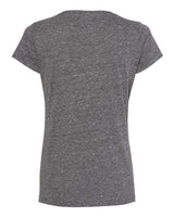 LAT 3591 Ladies' V-Neck Harborside Melange Jersey T-Shirt #color_SMOKE MELANGE