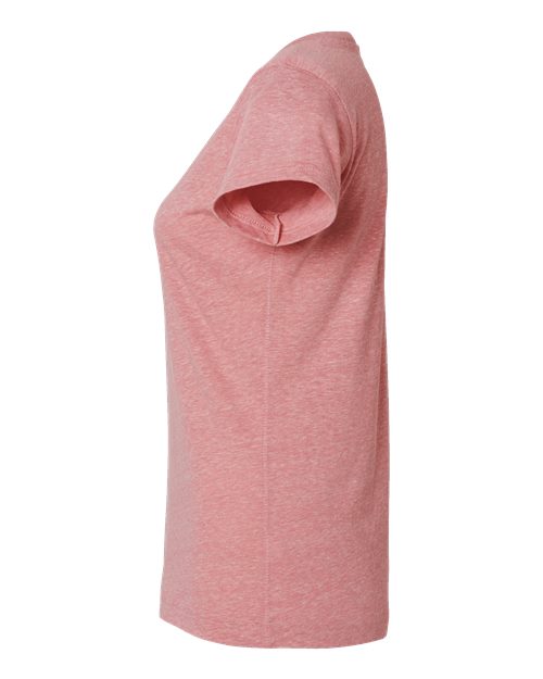 LAT 3591 Ladies' V-Neck Harborside Melange Jersey T-Shirt #color_MAUVELOUS MLANGE