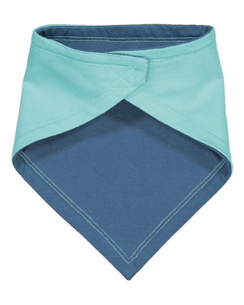 Rabbit Skins RS1012 Infant Premium Jersey Bandana Bib #color_CHILL/ INDIGO