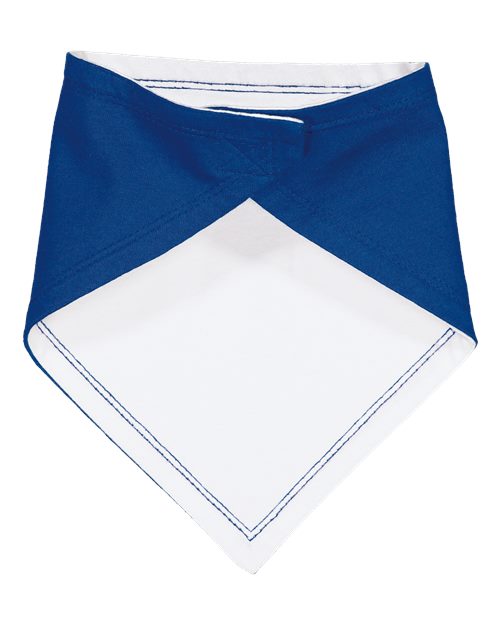 Rabbit Skins RS1012 Infant Premium Jersey Bandana Bib #color_ROYAL/ WHITE
