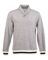 J America JA8704 Adult Peppered Fleece Shawl Collar #color_PEPPER BLACK