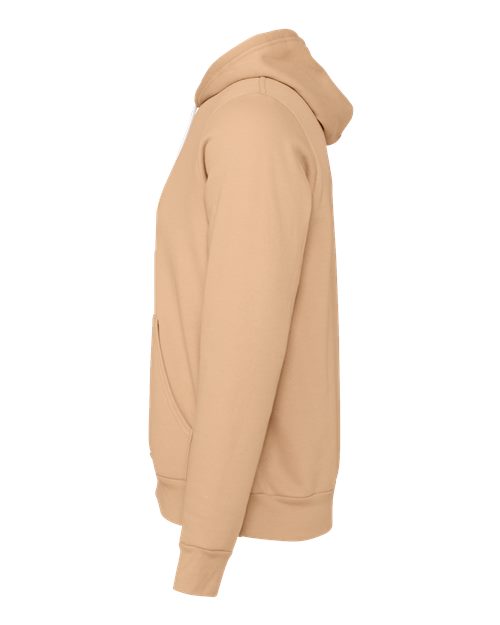Bella + Canvas 3719 Unisex Sponge Fleece Pullover Hooded Sweatshirt #color_HEATHR SAND DUNE