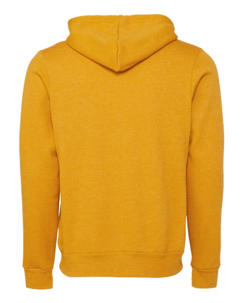 Bella + Canvas 3719 Unisex Sponge Fleece Pullover Hooded Sweatshirt #color_HEATHER MUSTARD