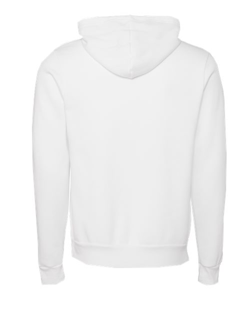 Bella + Canvas 3719 Unisex Sponge Fleece Pullover Hooded Sweatshirt #color_DTG WHITE