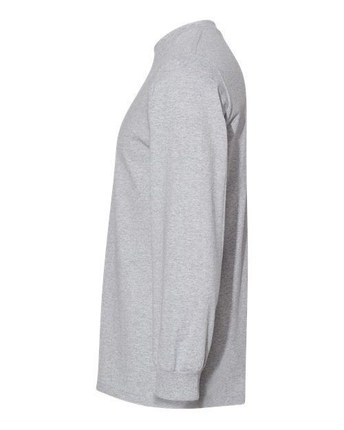 Alstyle AL1304 Adult 6.0 oz., 100% Cotton Long-Sleeve T-Shirt #color_ATHLETIC HEATHER