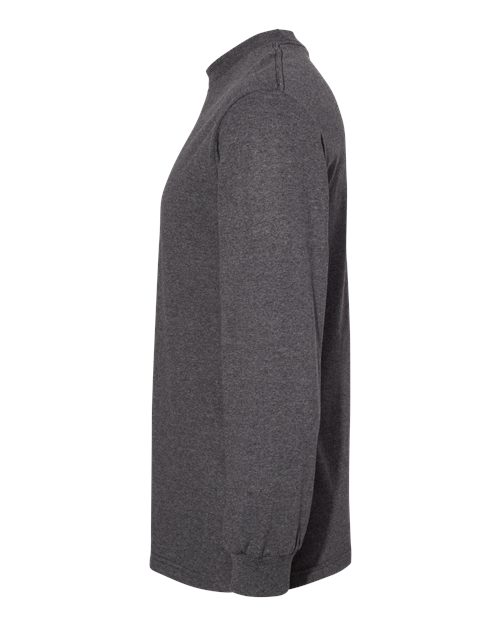 Alstyle AL1304 Adult 6.0 oz., 100% Cotton Long-Sleeve T-Shirt #color_CHARCOAL HEATHER