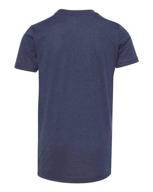 Bella + Canvas 3413Y Youth Triblend Short-Sleeve T-Shirt #color_SOLID NVY TRBLND