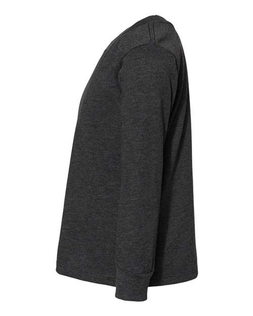 Bella + Canvas 3501T Youth Toddler Jersey Long Sleeve T-Shirt #color_DARK GRY HEATHER