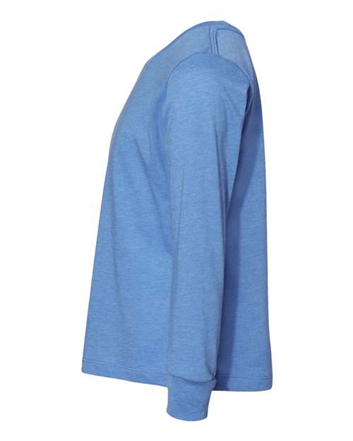 Bella + Canvas 3501T Youth Toddler Jersey Long Sleeve T-Shirt #color_HTHR COLUM BLUE