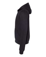 Bella + Canvas 3739Y Youth Sponge Fleece Full-Zip Hooded Sweatshirt #color_BLACK