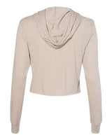 Bella + Canvas 8512 Ladies' Cropped Long Sleeve Hoodie T-Shirt #color_TAN TRIBLEND
