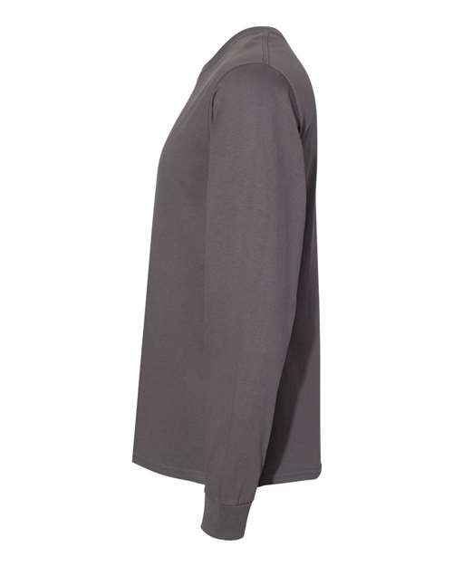 Hanes 5286 Men's ComfortSoft Cotton Long-Sleeve T-Shirt #color_SMOKE GRAY
