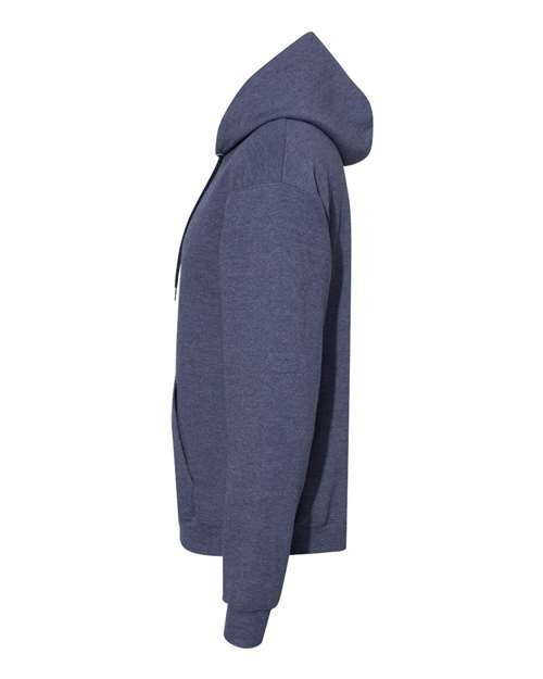 Hanes P170 Unisex Ecosmart 50/50 Pullover Hooded Sweatshirt #color_HEATHER NAVY