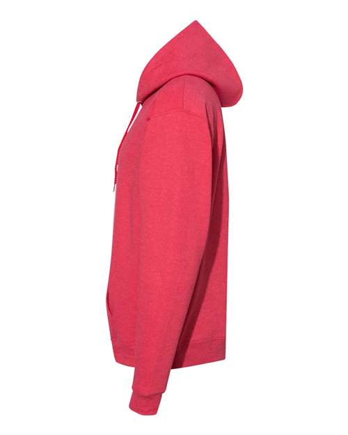 Hanes P170 Unisex Ecosmart 50/50 Pullover Hooded Sweatshirt #color_HEATHER RED