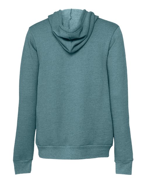 Bella + Canvas 3719 Unisex Sponge Fleece Pullover Hooded Sweatshirt #color_HTHR DEEP TEAL