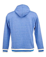 J America JA8701 Adult Peppered Fleece Lapover Hooded Sweatshirt #color_ROYAL PEPPER