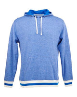 J America JA8701 Adult Peppered Fleece Lapover Hooded Sweatshirt #color_ROYAL PEPPER