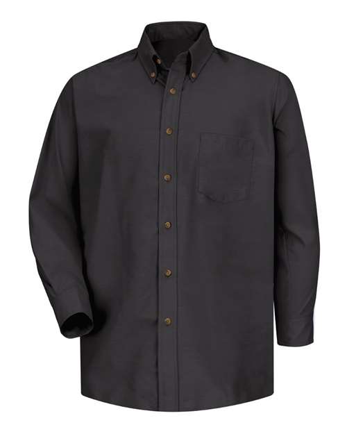 Red Kap SP90 Poplin Dress Shirt #color_Black - Sleeve 36/37