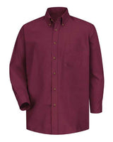 Red Kap SP90 Poplin Dress Shirt #color_Burgundy - Sleeve 32/33