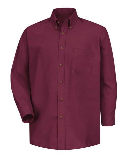 Red Kap SP90 Poplin Dress Shirt #color_Burgundy - Sleeve 36/37