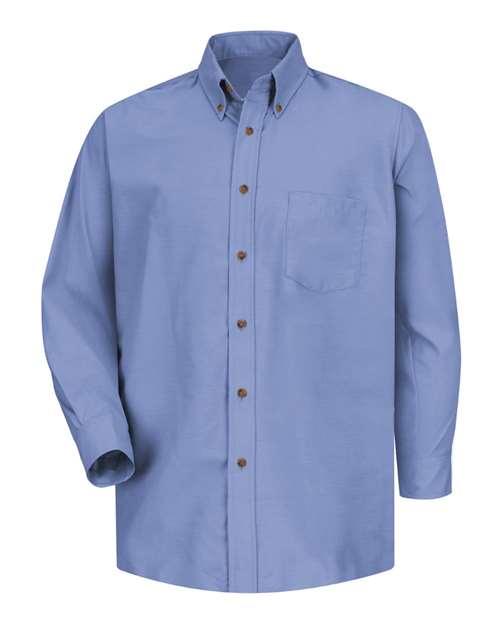 Red Kap SP90 Poplin Dress Shirt #color_Light Blue - Sleeve 32/33