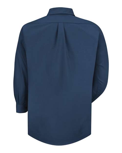 Red Kap SP90 Poplin Dress Shirt #color_Navy - Sleeve 32/33