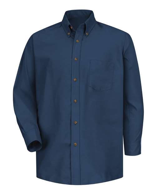 Red Kap SP90 Poplin Dress Shirt #color_Navy - Sleeve 32/33