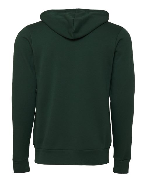 Bella + Canvas 3739 Unisex Poly-Cotton Fleece Full-Zip Hooded Sweatshirt #color_FOREST