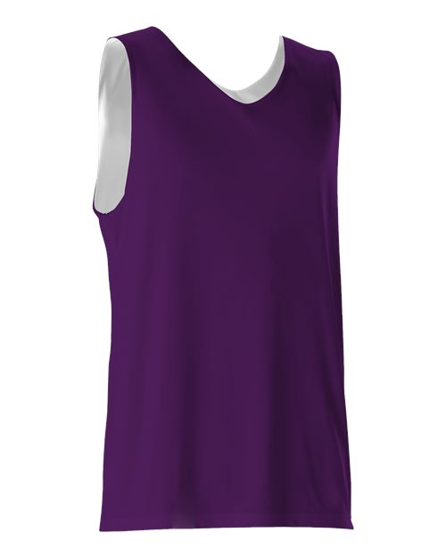 Alleson Athletic 506CR Reversible Tank #color_Purple/ White