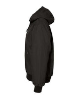 Dri Duck 5034 Men's Laramie Canvas Hooded Jacket #color_BLACK