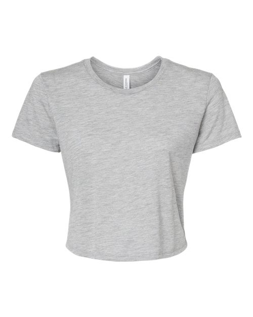 Bella + Canvas B8882 Ladies' Flowy Cropped T-Shirt #color_ATHLETIC HEATHER