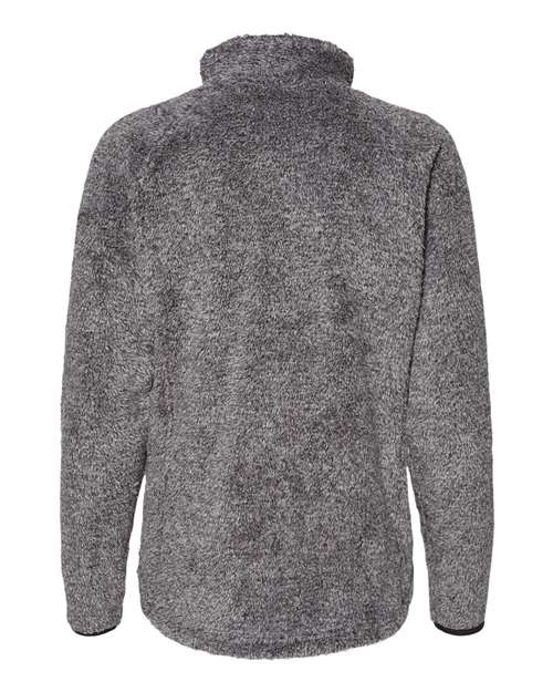 J America JA8463 Ladies Boundary Shag Full Zip #color_BLACK