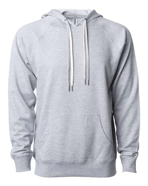 Independent Trading Co. SS1000 Icon Lightweight Loopback Terry Hooded Sweatshirt #color_Athletic Heather