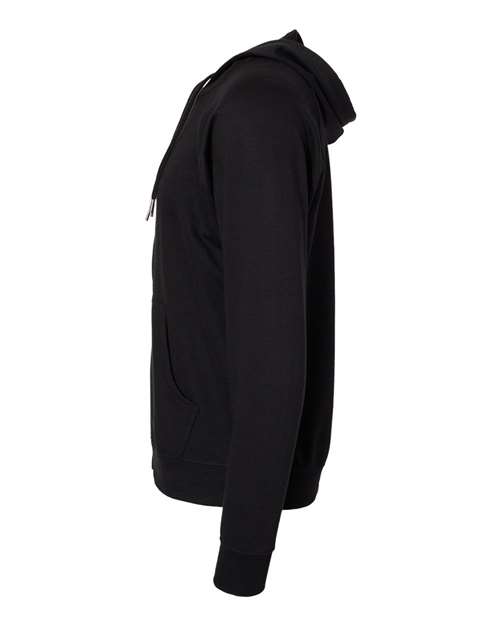 Independent Trading Co. SS1000Z Icon Lightweight Loopback Terry Full-Zip Hooded Sweatshirt #color_Black