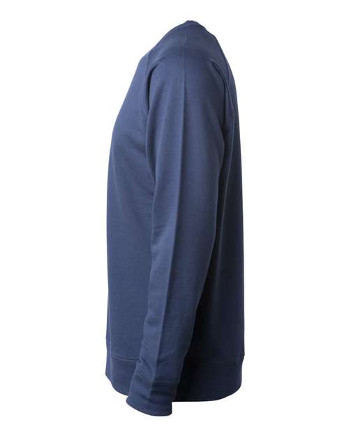 Independent Trading Co. SS1000C Icon Lightweight Loopback Terry Crewneck Sweatshirt #color_Indigo